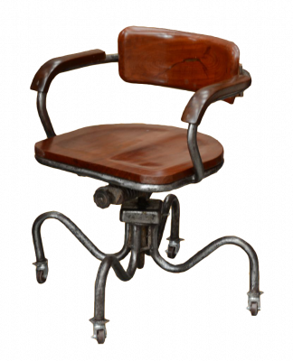 Iron revolving chair
